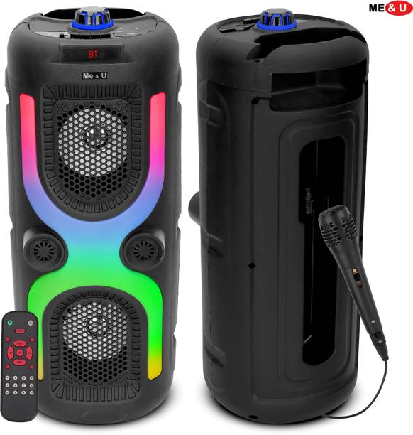 ME&U Partybox 40 Watt with Bluetooth FM AUX RGB Light karaoke mic tower 30 W Bluetooth Party Speaker