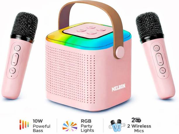 Melbon Wireless Bluetooth Party Speaker, Loud Bass, RGB LED, Portable Outdoor 10 W Bluetooth Party Speaker