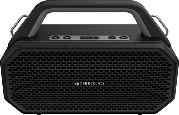 ZEBRONICS Prima, 90 w, Upto 9h* backup, BT v5.4| AUX | USB, 90 W Bluetooth Party Speaker