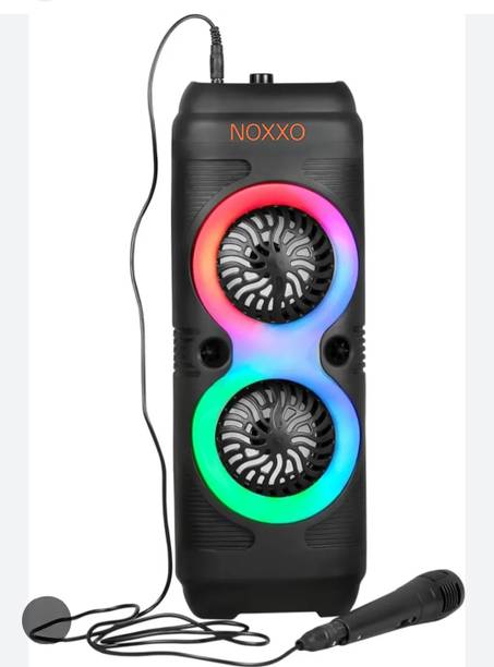 noxxo Music 10 hours play time FM USB AUX BT KARAOKE MIC RGB LIGHT 40 W Bluetooth Party Speaker