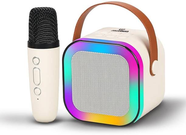 YGM Acoustic Foams - Portable Kids Karaoke Speaker with 1 Mic, 5-6 Hrs Playtime & Voice Changing 5 W Bluetooth Party Speaker