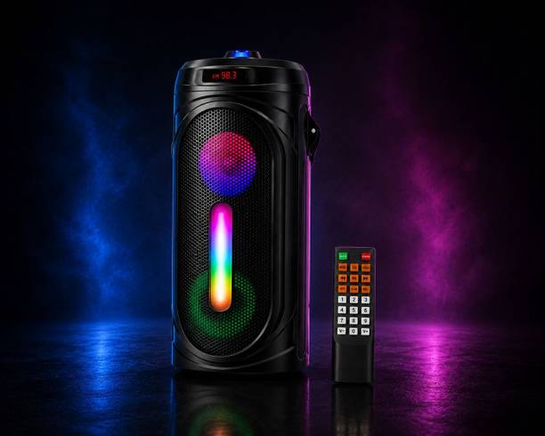 ZEKLY 40W Bluetooth Tower Speaker | Dual Woofer RGB Lights | Remote | 40 W Bluetooth Party Speaker