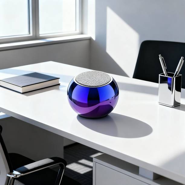 FITRIC Mini Bluetooth Speaker, Mini Boost, M4 Wireless Coin Speaker_42 with Google & Siri Assistant Smart Speaker