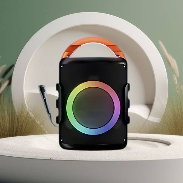 GUGGU DJ Box 20W Bluetooth Speaker with FM Radio, Mic, RGB Light & 4 hour's backQO461 20 W Bluetooth Party Speaker