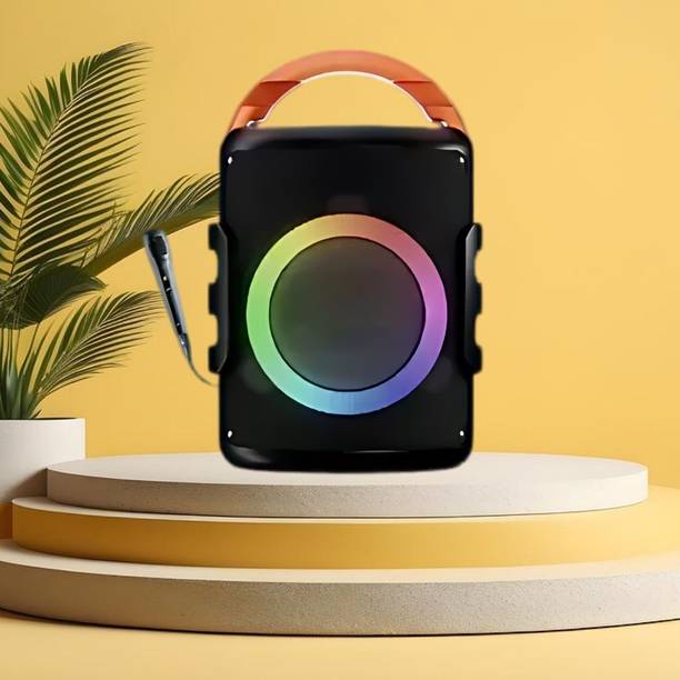GUGGU DJ Box 20W Bluetooth Speaker with FM Radio, Mic, RGB Light & 4 hour's backQO548 20 W Bluetooth Party Speaker