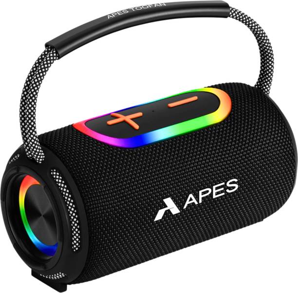 APES Toofan Bluetooth Speaker, 6Hrs Playtime, Dynamic RGB LED's,TF card, USB, and AUX 10 W Bluetooth Party Speaker