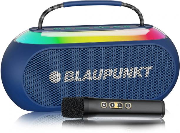 Blaupunkt ATOMIK Kolors 35W Boombox I Jazzy Halo Lights I Voice Changer Wireless Mic 35 W Bluetooth Speaker