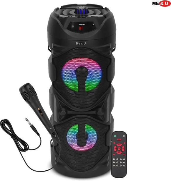 ME&U Storm PartyBox with 10hours play time TWS BT FM AUX RGB Light karaoke mic 40 W Bluetooth Party Speaker