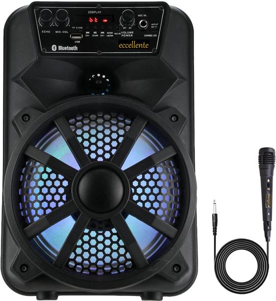 Eccellente 8 Inch Woofer|Speaker with 1 Karaoke Mic|Portable upto 8 HRs Playback 40 W Bluetooth Party Speaker
