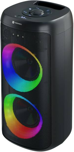 Portronics Dash 14 120W Party Speaker, Karaoke Mic, 4 Hours Playtime, Bass Boost Technology 120 W Bluetooth Party Speaker
