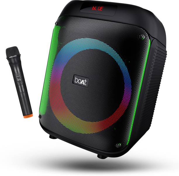 boAt Partypal 220 with Karaoke Mic, 6 HRS Playback & RGB LEDs 80 W Bluetooth Party Speaker