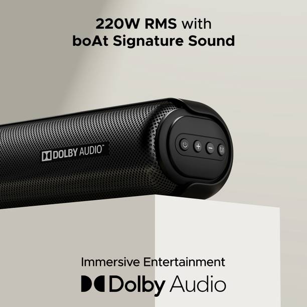 boAt Aavante Bar 1850D with Dolby Audio, Wireless Subwoofer & EQ Modes 220 W Bluetooth Soundbar
