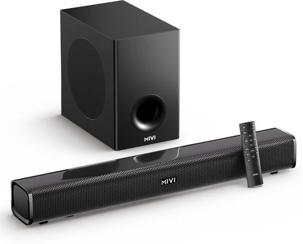 Mivi Fort H160 Soundbar, 160 Watts, 2.1 Channel, Multi-Input and EQ Modes, BT v5.1 160 W Bluetooth Soundbar