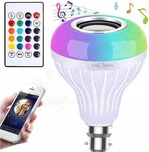 VIJYONICS Led Bulb with Bluetooth Speaker with Super bass Music Light Bulb with Siri Assistant Smart Speaker