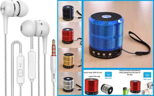 SSVOCATIONPOINT Combo Pack of 2 Hifi Sound Speaker With Earphone Good Sound with Google Assistant Smart Speaker