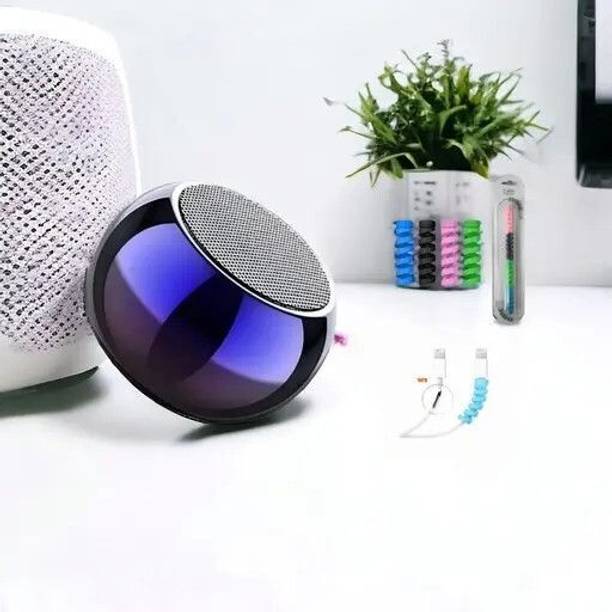 usu Wireless Bluetooth Speaker, Boost 3 Colourful Round Steel, Random Colour 10 W Bluetooth Speaker