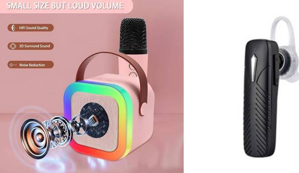 SSVOCATIONPOINT Combo Packs Wireless Bluetooth Speaker With Mick With Single Airbuds with Google Assistant Smart Speaker