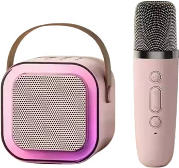 SRK Wireless with Bluetooth, LED Lights & 1 Mics – Portable Speaker for Home Parties with Google Assistant Smart Speaker