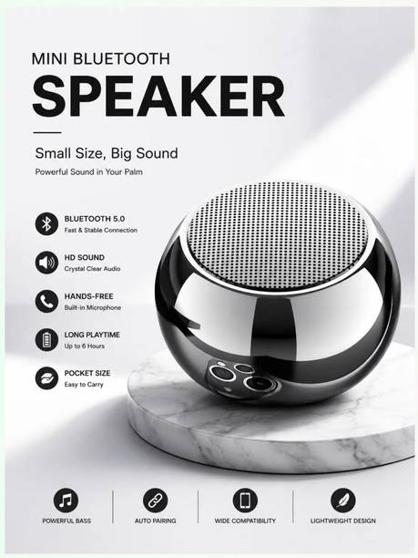NAMAN Mini M3 Portable 4 D Sound Speaker with Google, Alexa & Siri Assistant Smart Speaker