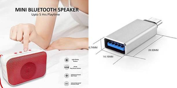 SSVOCATIONPOINT Combo Pack Hifi Sound Speaker With USB Type C OTG Adapter with Google Assistant Smart Speaker