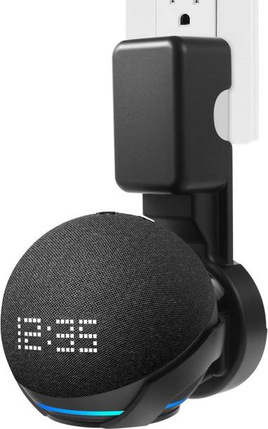 ELEPHANTBOAT Wall Mount Holder for Alexa Echo Dot 4th Gen Space Saving Cord Organizer with Alexa Assistant Smart Speaker