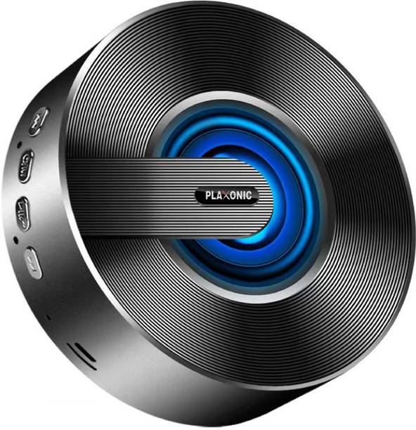 Plaxonic Sound Drum With Rich Bass,12Hrs Playtime, Portable Bluetooth Speaker ,RGB Light with Google Assistant Smart Speaker