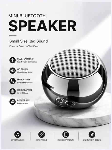 NAMAN Mini Boost 4 | Bluetooth Speaker | Wireless | Pocket Size NA13 with Google, Alexa & Siri Assistant Smart Speaker