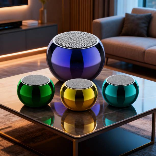 Shivana Mini Bluetooth Speaker, Mini Boost, M4 Wireless Coin Speaker with Google & Siri Assistant Smart Speaker