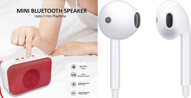 SSVOCATIONPOINT Combo Pack Thunder Sound Speaker With FM Mode With Earphone Good Sound with Google Assistant Smart Speaker
