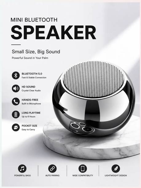 KUMB144 M3 (PORTABLE BLUETOOTH MINI SPEAKER) Dynamic Metal Sound With High Bass with Google, Alexa & Siri Assistant Smart Speaker