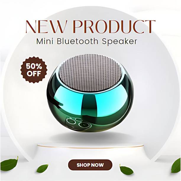 PARADISEECOM Mini Bluetooth Speaker M4 Stylish Look Extra Bass with Google Assistant Smart Speaker