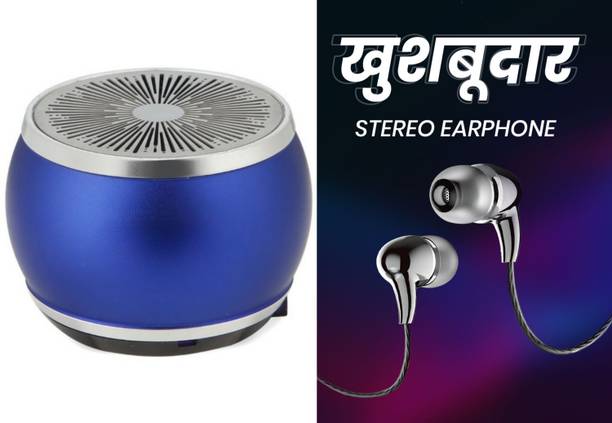 SSVOCATIONPOINT Combo Pack Thunder Sound MiniSpeaker,SDCard Support With Fragrance Earphone 1.2M with Google Assistant Smart Speaker
