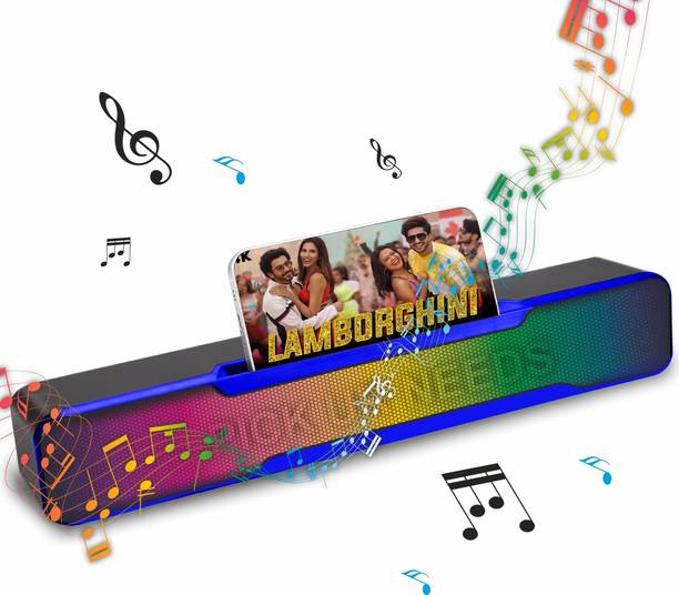 Daily Needs Shop Rechargeable Wireless Speaker Soundbar With RGB Light 7Hrs Playtime Aux/TF card 10 W Bluetooth Soundbar