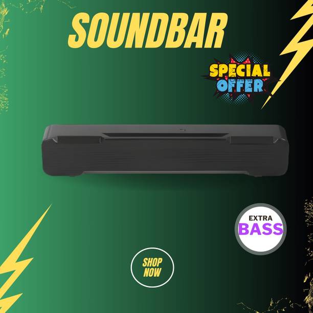 GUGGU Bluetooth Soundbar Speaker With 12H Playback HD Stereo for Phone/PC/TV/Laptop413 20 W Bluetooth Soundbar
