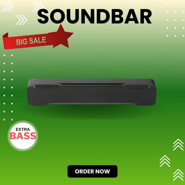 Clairbell Bluetooth Soundbar Speaker With 12H Playback HD Stereo for Phone/PC/TV/Laptop337 20 W Bluetooth Soundbar