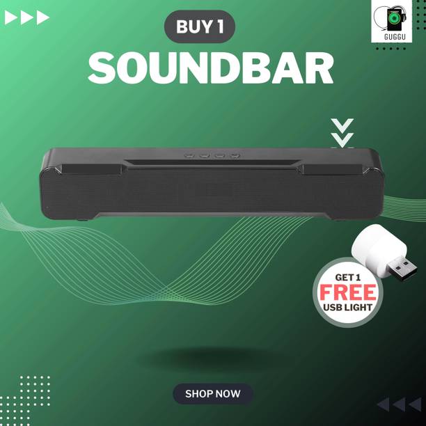 Clairbell 20W Bluetooth Soundbar with 4 Hours Wireless Playback Bluetooth SpeakersIO113 20 W Bluetooth Soundbar