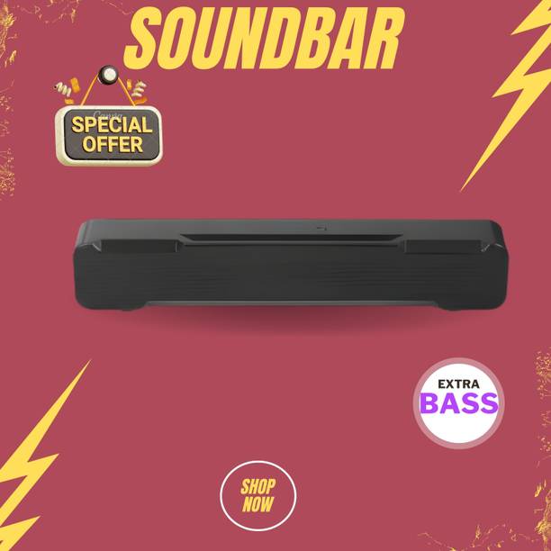 Clairbell Bluetooth Soundbar Speaker With 12H Playback HD Stereo for Phone/PC/TV/Laptop412 20 W Bluetooth Soundbar