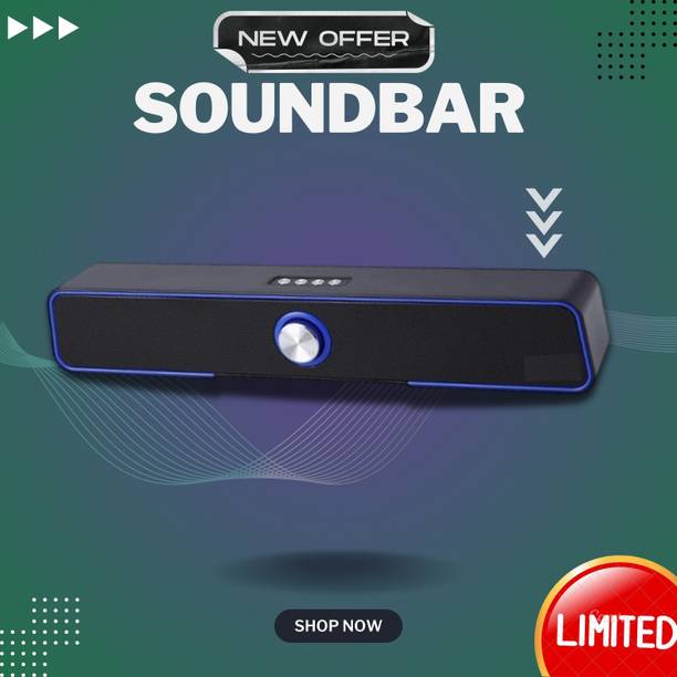 GUGGU 10W Bluetooth Soundbar with 4 Hours Wireless Playback Bluetooth SpeakersER738 10 W Bluetooth Soundbar