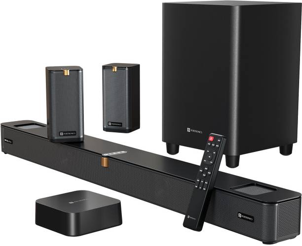 Portronics 600W Sound Slick X1 5.1.2 CH Dolby Atmos Home Theatre,Wireless Satellite Speaker 600 W Bluetooth Soundbar