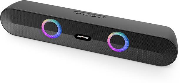 iNFiRe Party Soundbar, 10H Playtime, RGB Lights, BT 5.4, FM, TWS 16 W Bluetooth Soundbar