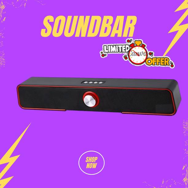 GUGGU 10W Bluetooth Soundbar with 4 Hours Wireless Play...