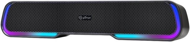 PTron Fusion One w/ 14W Pristine Sound, RGB Lights, Multi-Playback Modes, TWS Feature 14 W Bluetooth Soundbar
