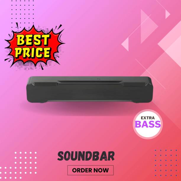 GUGGU Bluetooth Soundbar Speaker With 12H Playback HD Stereo for Phone/PC/TV/Laptop206 20 W Bluetooth Soundbar