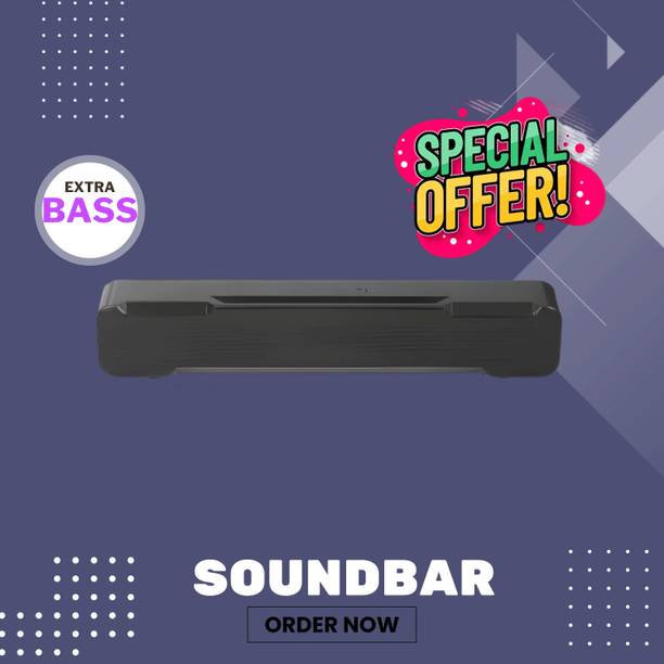 Clairbell Bluetooth Soundbar Speaker With 12H Playback HD Stereo for Phone/PC/TV/Laptop197 20 W Bluetooth Soundbar