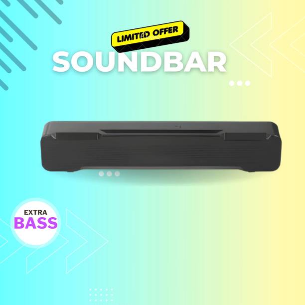 GUGGU Bluetooth Soundbar Speaker With 12H Playback HD Stereo for Phone/PC/TV/Laptop55 20 W Bluetooth Soundbar