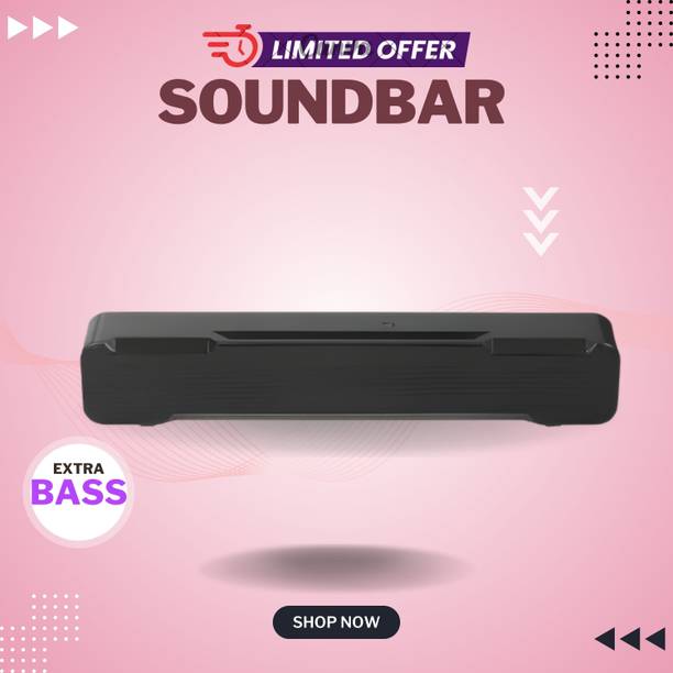Clairbell Bluetooth Soundbar Speaker With 12H Playback HD Stereo for Phone/PC/TV/Laptop517 20 W Bluetooth Speaker