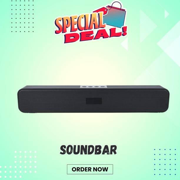 NANDGHER Bluetooth Soundbar with 4 Hours Wireless PlayTime Bluetooth Speakers S27 20 W Bluetooth Soundbar