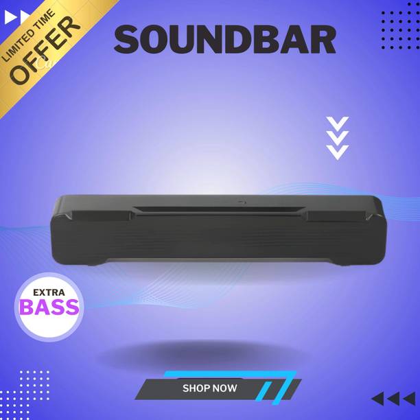 Clairbell Bluetooth Soundbar Speaker With 12H Playback HD Stereo for Phone/PC/TV/Laptop166 20 W Bluetooth Soundbar