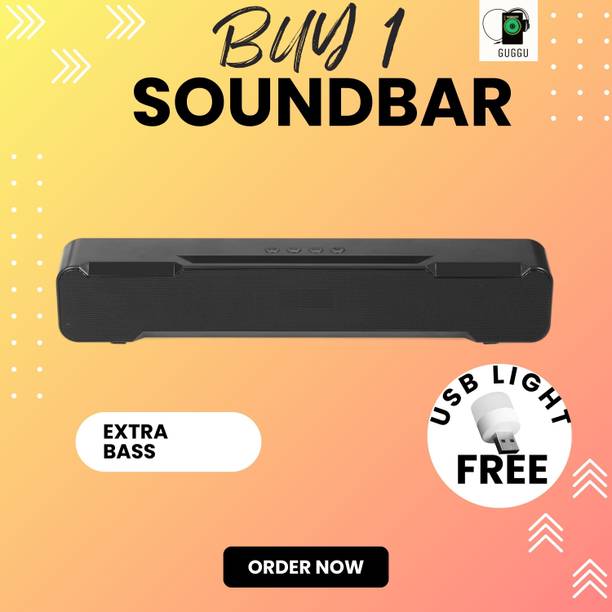 FRONY 20W Bluetooth Soundbar with 4 Hours Wireless Playback Bluetooth SpeakersPA341 20 W Bluetooth Soundbar