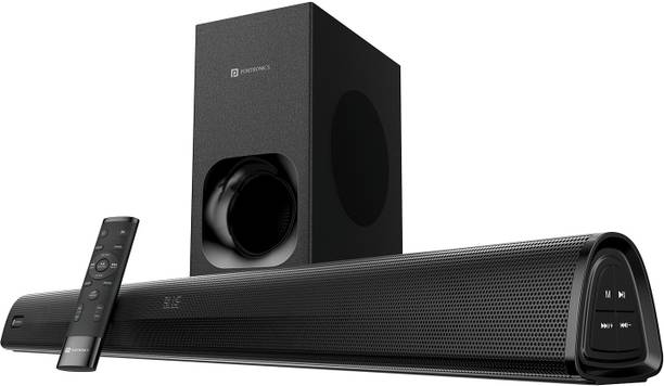 Portronics Pure Sound 105 Wireless Soundbar with Wired Subwoofer, HD Sound, 3 EQ Modes 200 W Bluetooth Soundbar